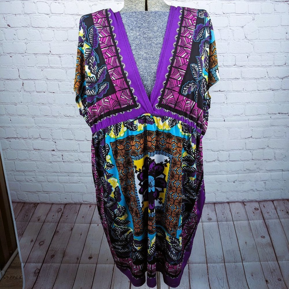LIKE NEW Purple Bandana/Scarf Dress 3X